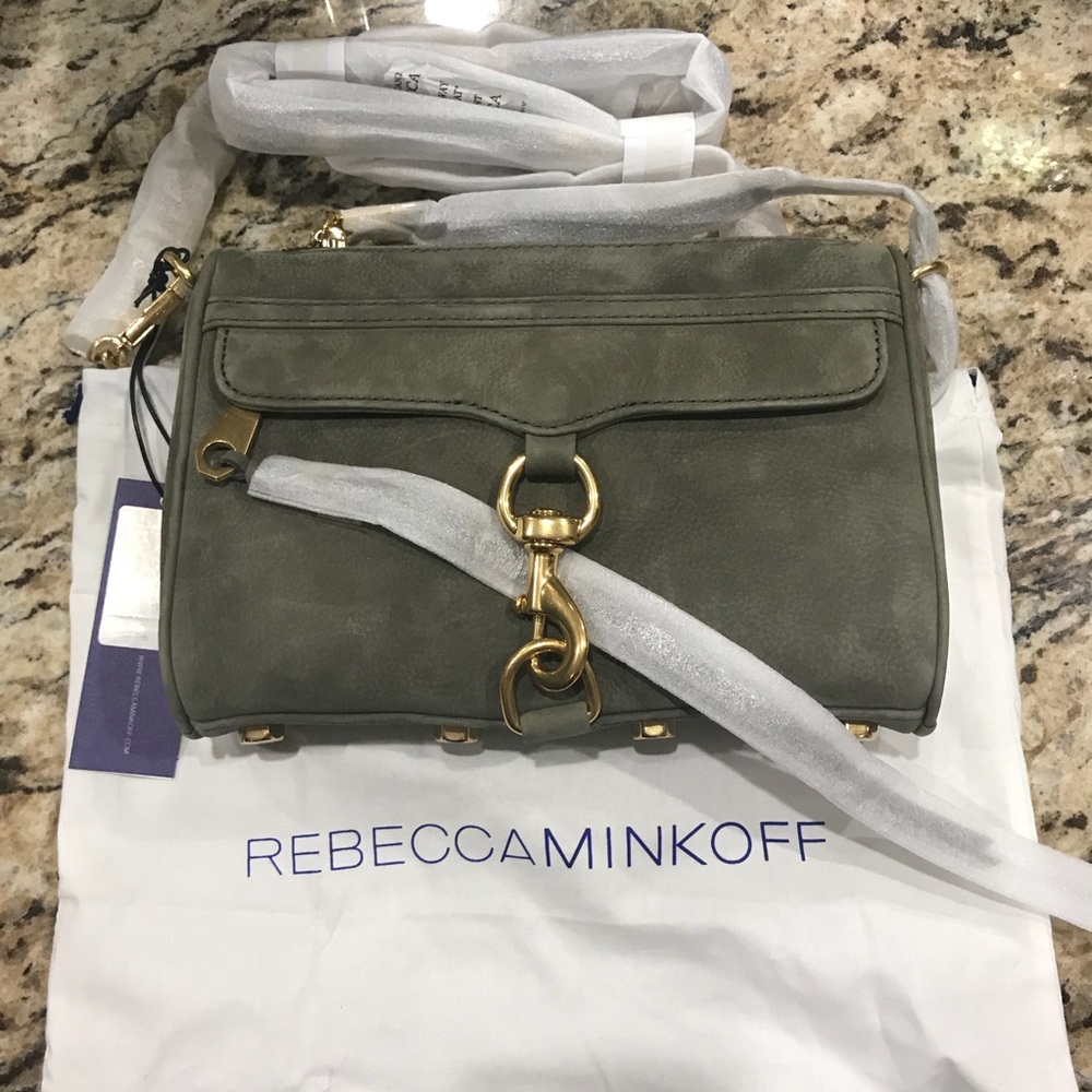 NWT Olive Green Nubuck Mini M.A.C. Crossbody Bag